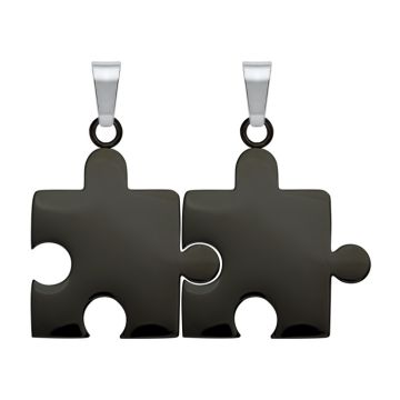 Pendentif puzzle acier personnalisé - 0958