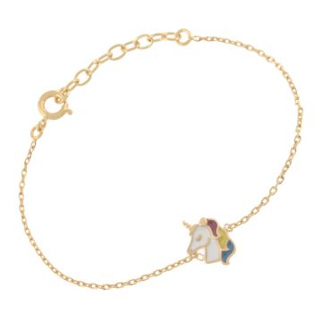 Bracelet licorne plaqué or personnalisé - 2423