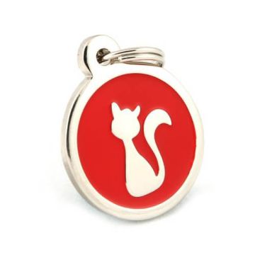Médaille chat acier personnalisée - 2057