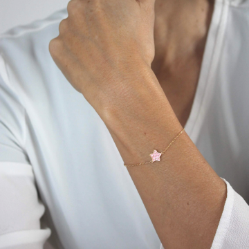 Bracelet étoile plaqué or personnalisé - 2421